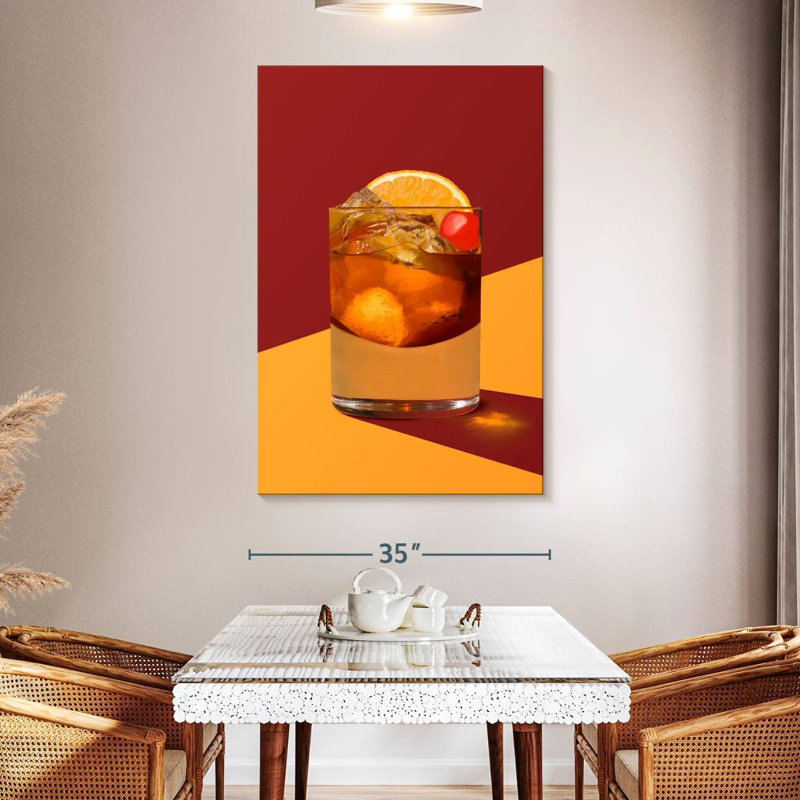 Yarlin Old Fashioned Bar Cocktail, 51" H x 34" W