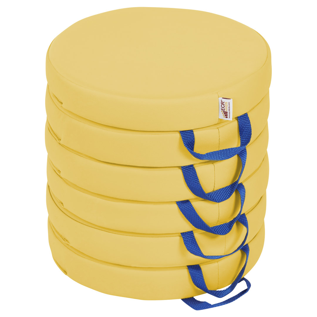 ECR4Kids SoftZone Floor Cushions, Round, Flexible Seating, 6-Piece ECR4Kids 