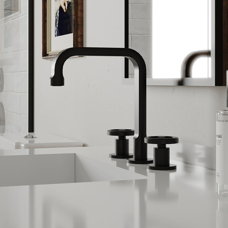 8 Inch Widespread Bathroom Faucet With Pop-Up Drain Assembly 3 Hole Bathroom Sink Faucets Brass 2 Handle Bathroom Basin Taps