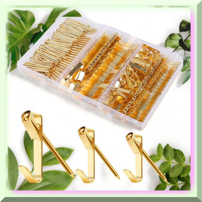Picture Hanging Kit 184 Pieces Hooks Nails