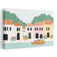 «Colorful Coastal Village», impression d'art contemporain abstrait-1198982284