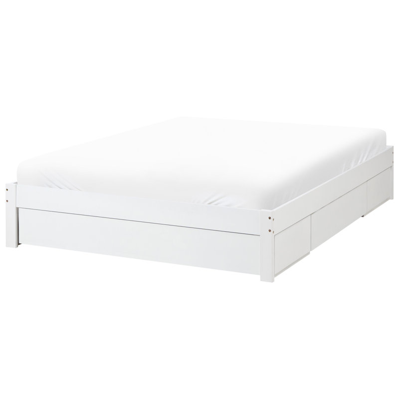 Solid Wood Storage Bed, Kingsize (160 x 200 cm)