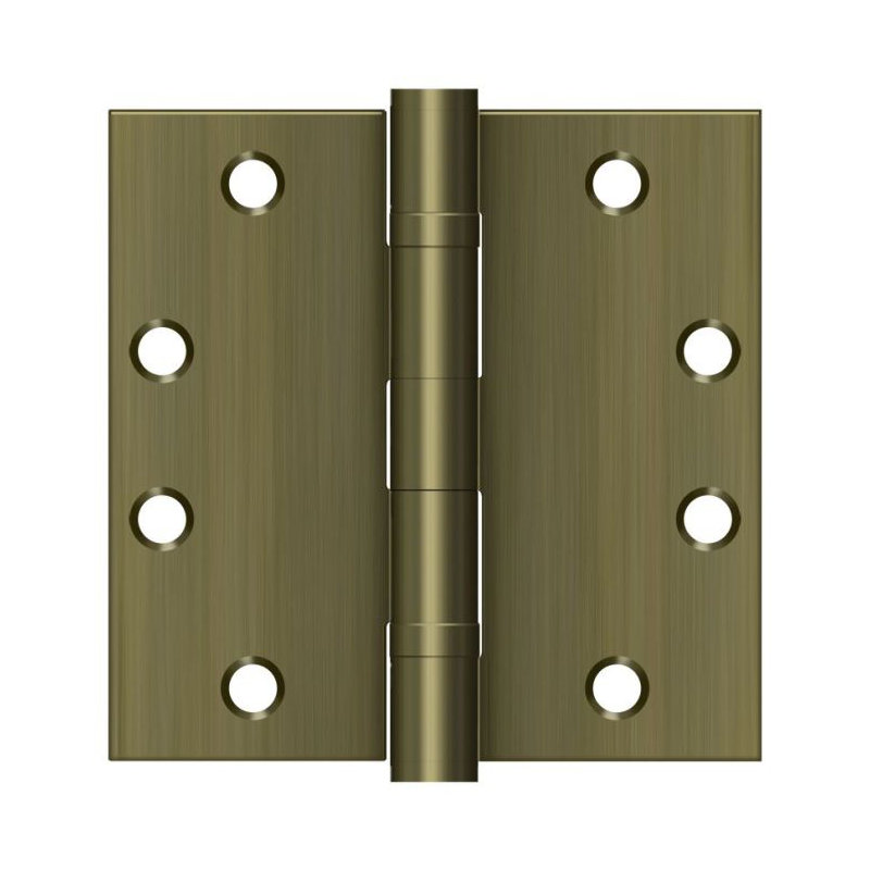102'' x 102'' Steel Butt Bearing Hinge, Antique Brass
