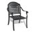 3-Piece Set Of Cast Aluminum Patio Furniture With Blue Cushions-1125203855