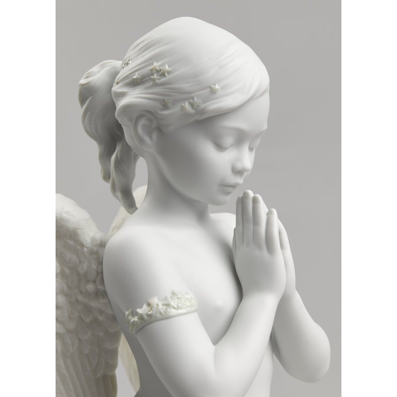 Heavenly Valencia Porcelain Angel Figurine in Painted Finish