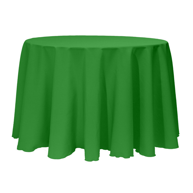 Solid Color Round Tablecloth, 1, Emerald