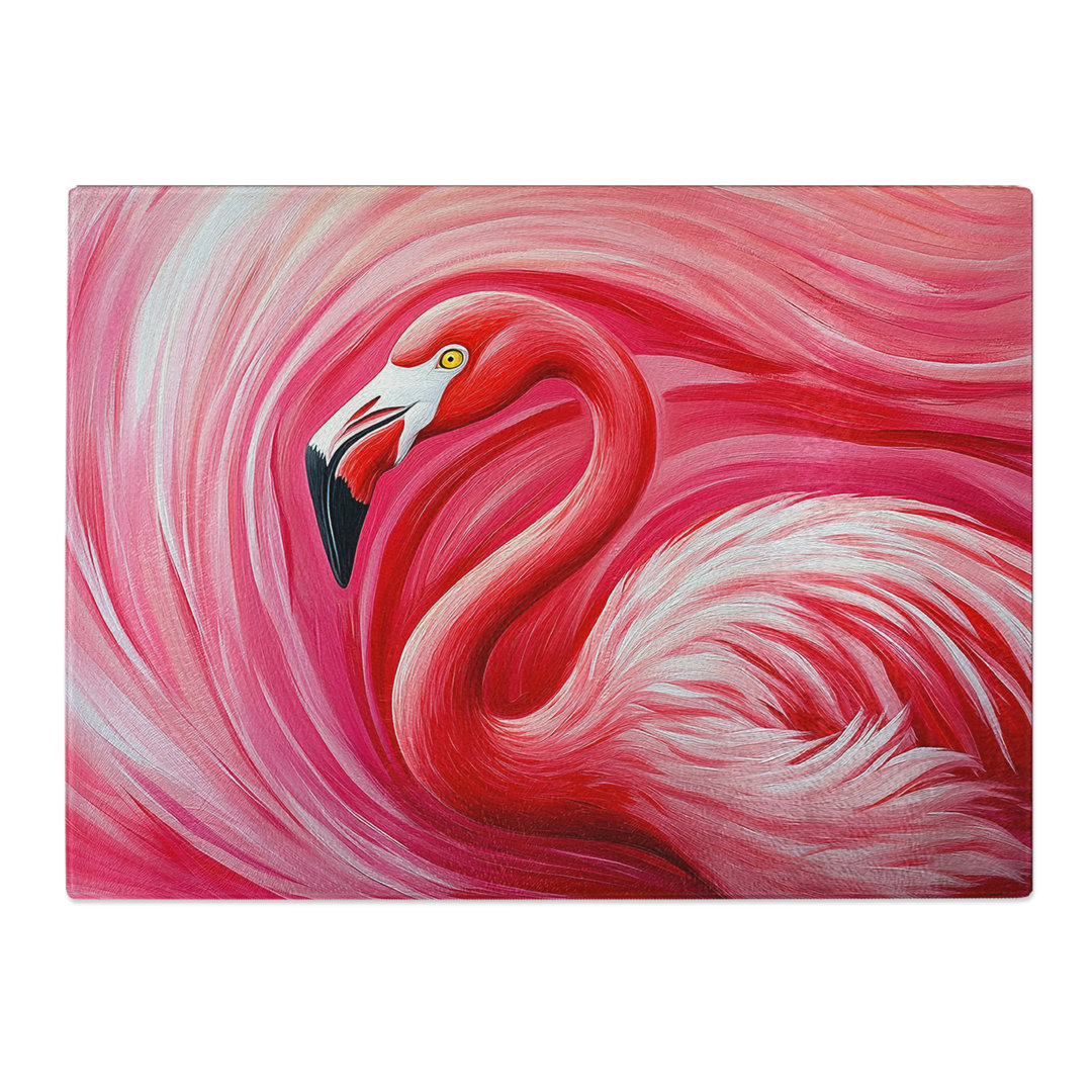 Flamingo Vol.1  Glass Chopping Board