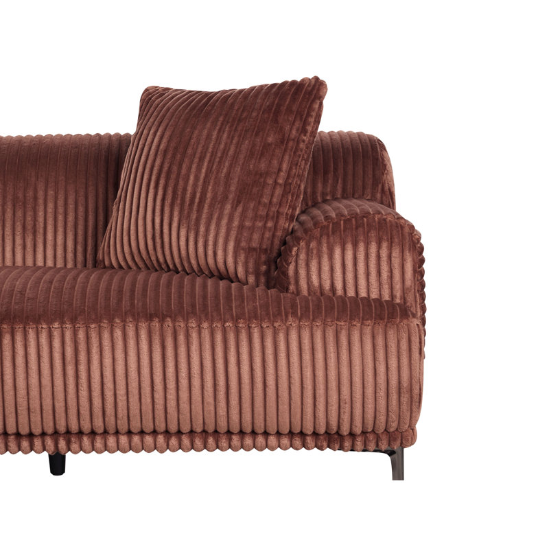 STENUM 3 Seater Sofa & Chaise, Left Hand Facing, Brown