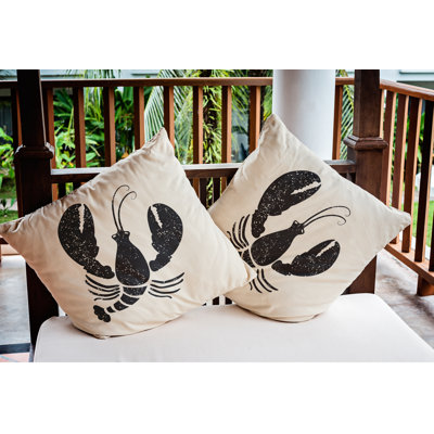 Lobster Coastal Pillow Cover & Insert