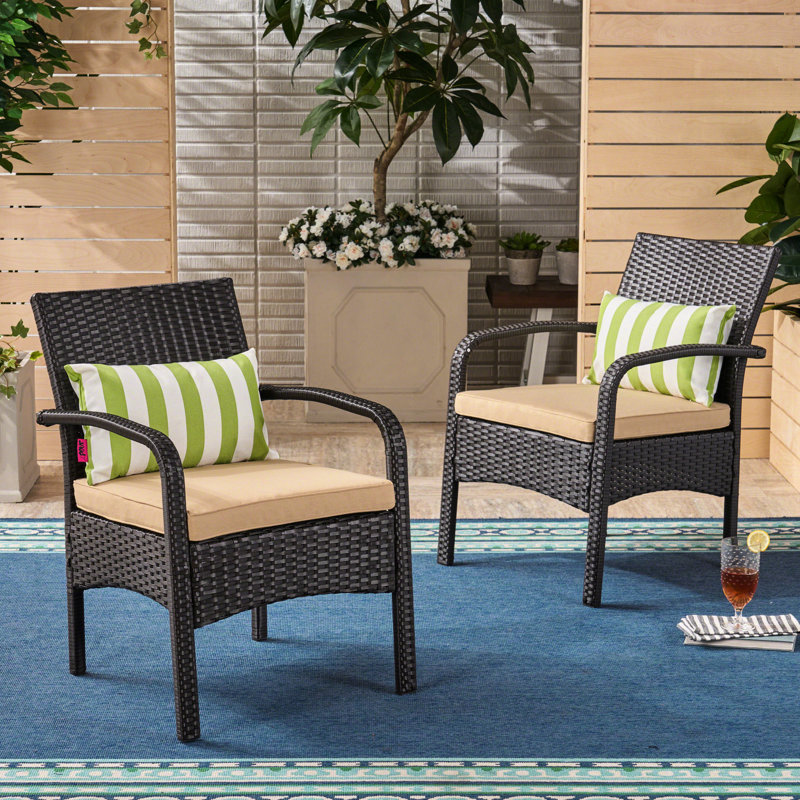 Outdoor Club Chair: Kd With Frame In Brown Tan Modern Furniture: Combination Seat