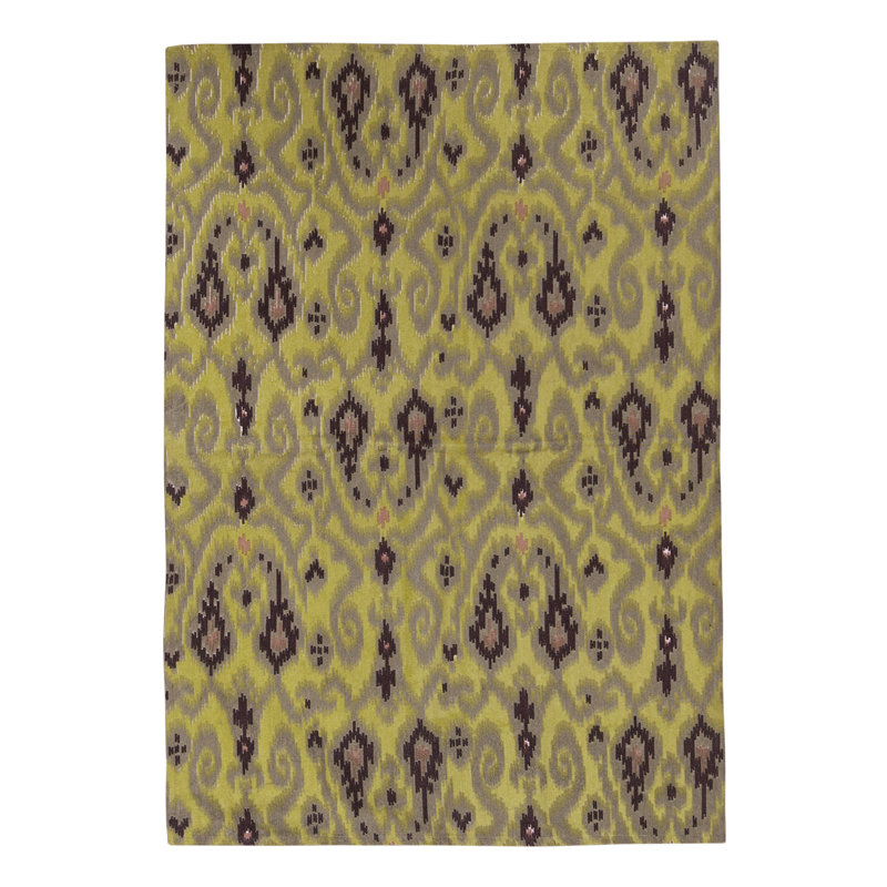 Flatweave Wool Ikat Area Rug in Multi