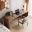 Bureau rectangulaire brun en bois massif-108675594