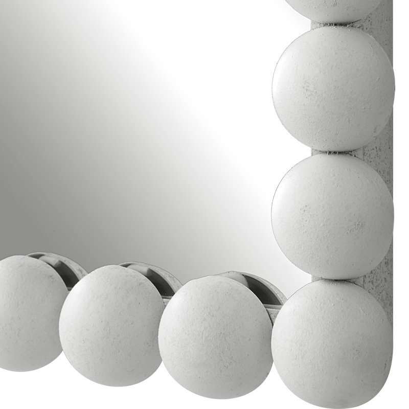 Miroir de salle de bain Sanne, Blanc mat, H 30 po x l 20,5 po