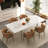 Expandable White Sintered Stone Dining Table And Chair Set-1702720407-1702720488