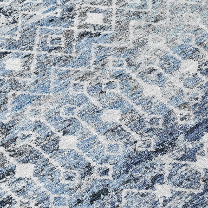 Tapis intérieur / extérieur bleu Calandria, 5' x 7'6"