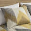 Édredon pour lit double / grand 3 pièces, coton imprimé jaune, avec 2 taies décoratives, double / grand, literie, rembourré