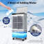 Refroidisseur d'air par évaporation portable 1800 pi³ / min avec réservoir d'eau 5,2 gallons LifeCus