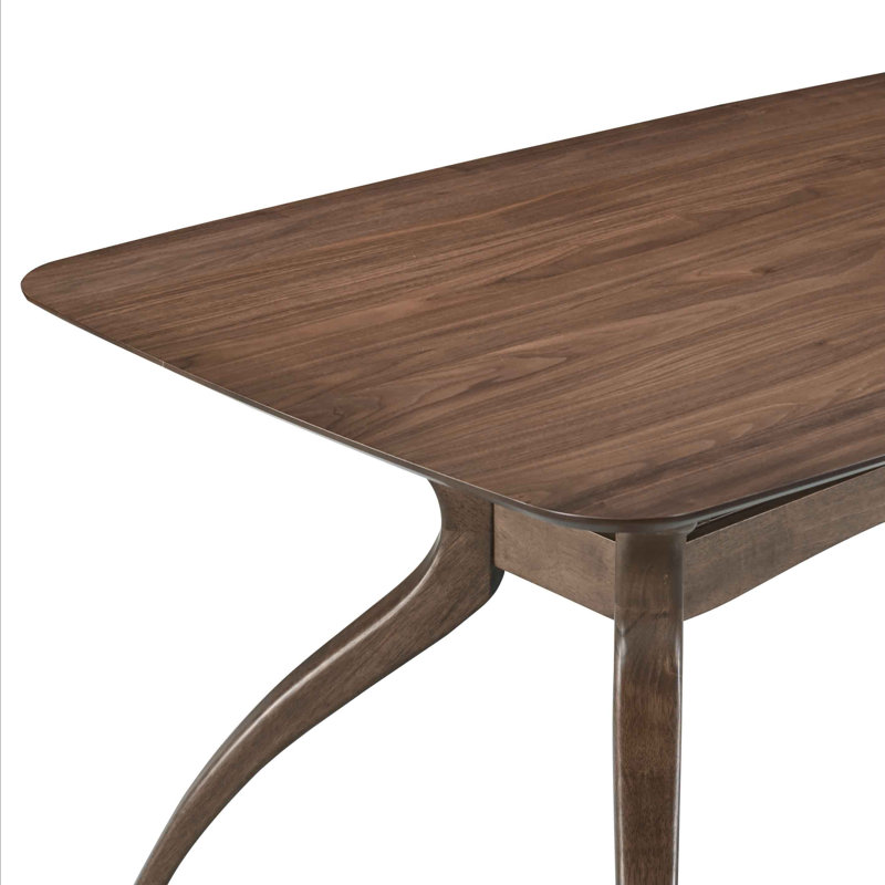 Aria Sculpted Wood Dining Table, Walnut