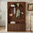 Farmhouse All-in-One Hall Tree with Adjustable Shelves,Storage Bench,Wooden Coat Rack Organizer-709918793