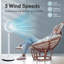 Ventilateur de plancher portatif oscillant de 9 po avec 3 hauteurs et vitesses réglables