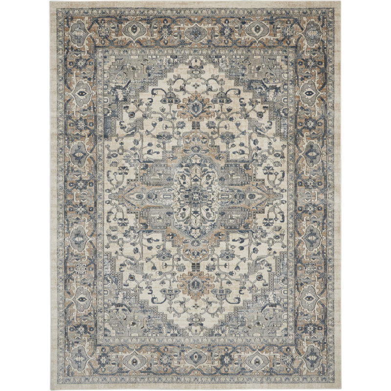 Tapis beige Freeda, Rectangle 8 pi 10 po x 11 pi 10 po