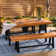 Mcgahan 6 - Person Acacia Wood Patio Dining Set with Rectangular Table