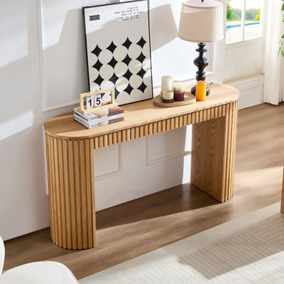 Console moderne avec tiroir pour le vestibule avec rayures verticales uniques