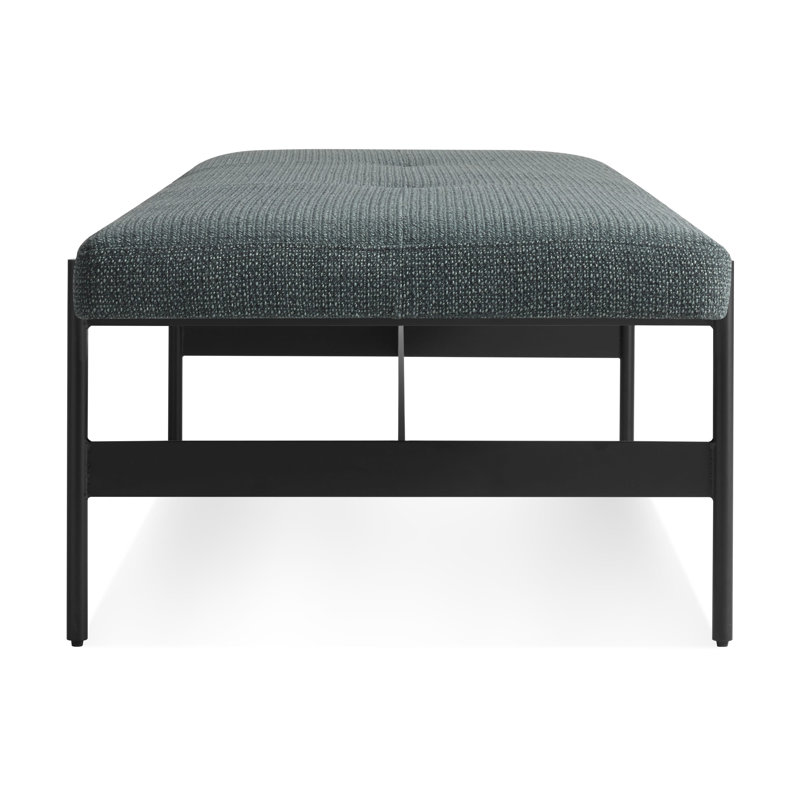 Daybench Upholstered Dining Bench, Maharam Mantle in Future / Oblivion, 14" H x 75" W x 24" D