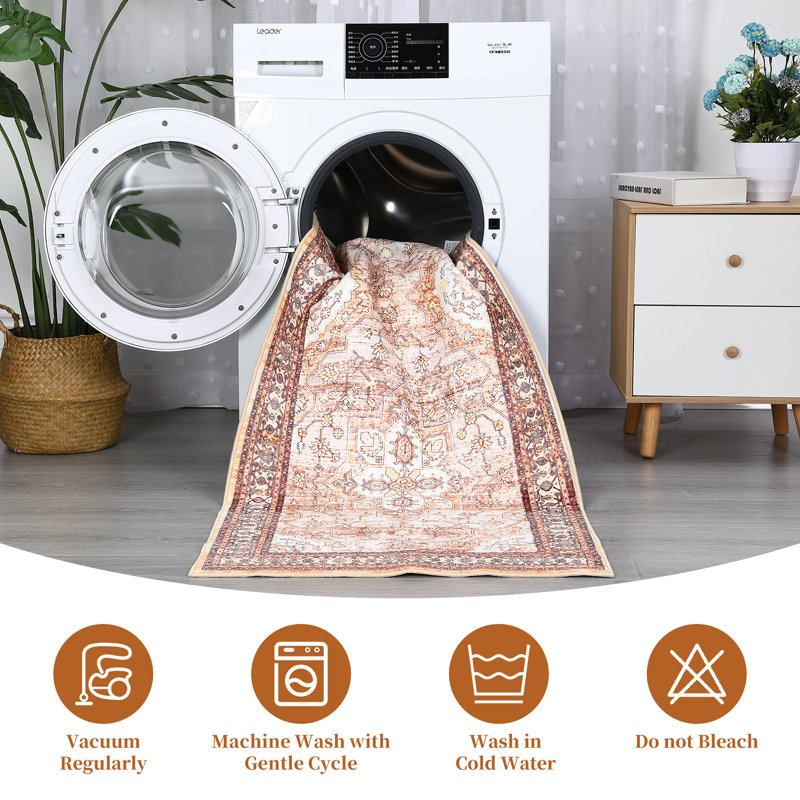 Washable Indoor Rug, Rectangle 9' x 12'