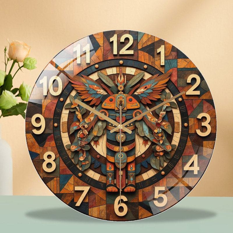 Horloge murale en bois 12 po