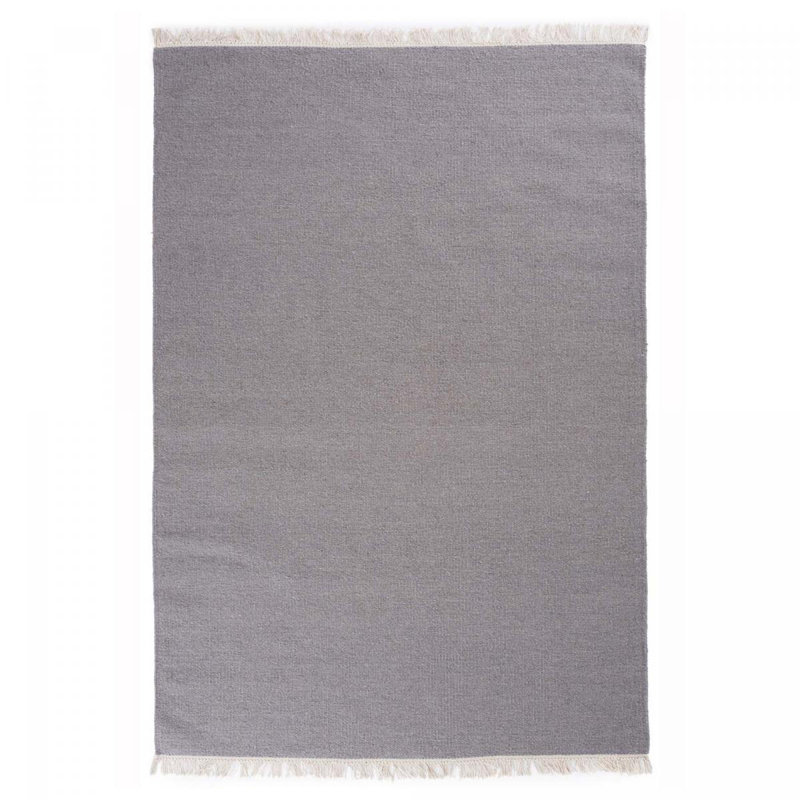 Wabbaseka Solid Colour Hand Woven Area Rug, Rectangle 140 x 200cm