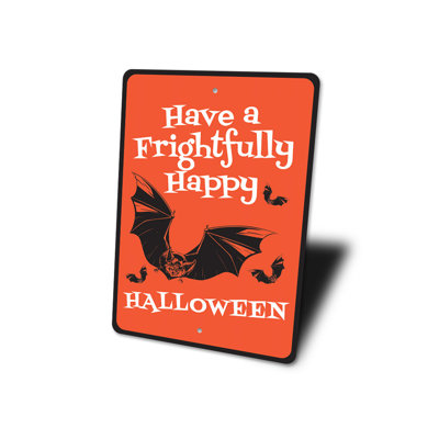 Halloween Bat Aluminum Sign