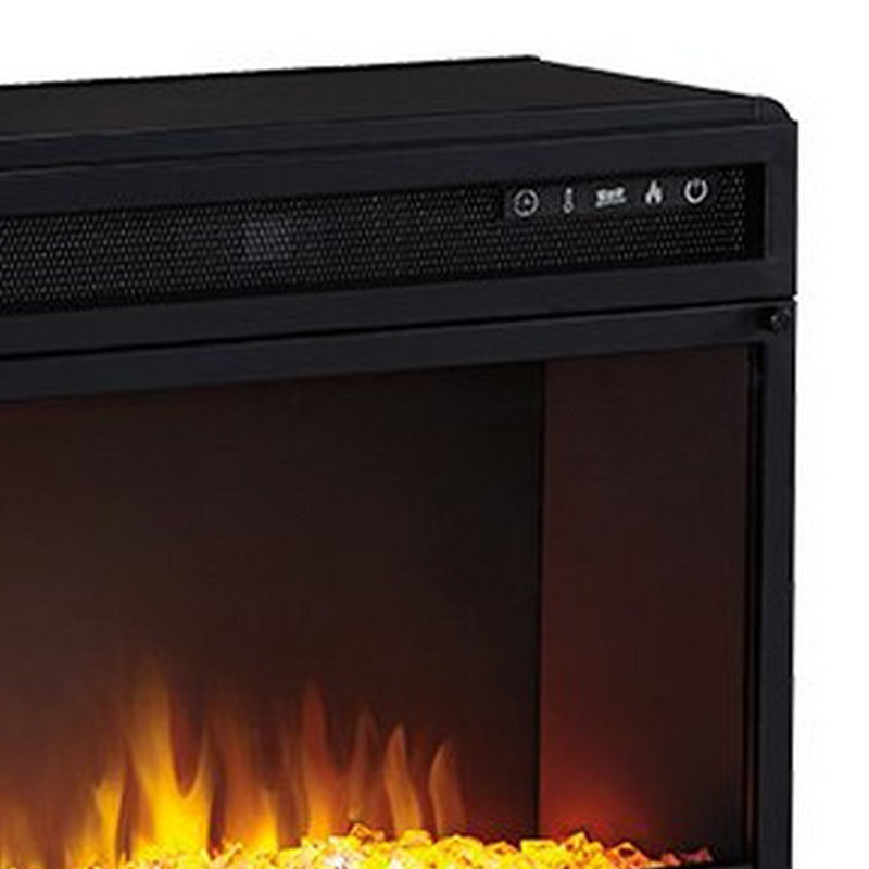 Chamberlan Orren Ellis 57 " W Black Electric Fireplace Insert