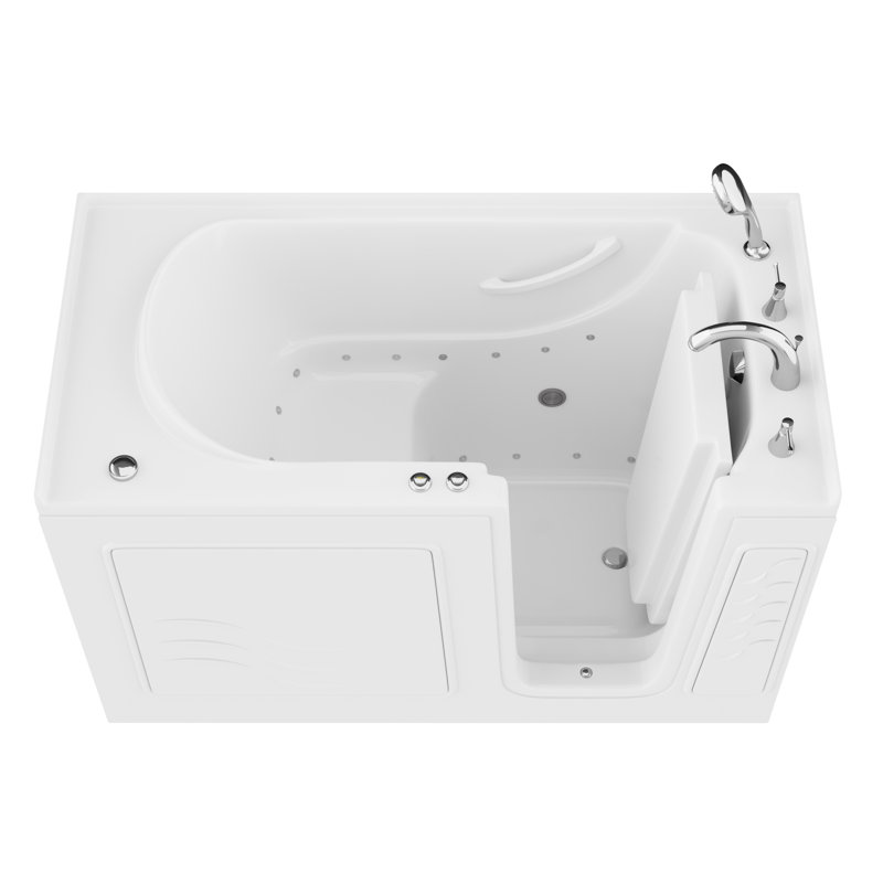 Therapeutic Tubs 30 in. x 60 in. Right Drain Quick Fill Walk-In Air Tub in White, White, Right