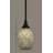 Stem Hung Mini Pendant Shown In Matte Black Finish With Fusion Glass-1623680311-1623680309