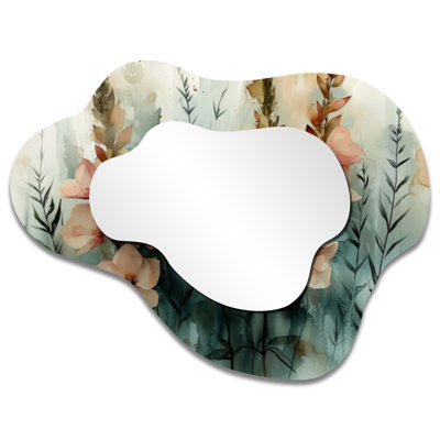 Morning Dew Of Herbs In Winter - Floral Herbs Cloud Decorative Wall Mirror, Traditional Vanity Mirror, Printed on Metal