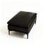 Repose-pieds en cuir noir avec repose-pieds