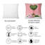 Rectangle, plante d'intérieur en forme de cœur Valentine - coussin décoratif imprimé maison de campagne