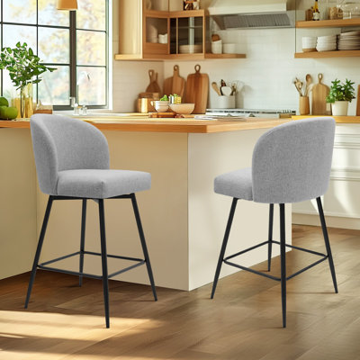 360°Swivel Barstool Counter Height Barstools with Back