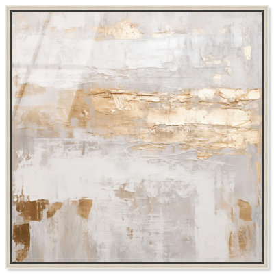 «Veins of Luxury IV», art mural en verre acrylique ultrabrillant encadré par Art Remedy, cadre argenté, 12 x 12