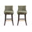 Lucia Modern Chenille Upholstered Bar Stool with Beech Wood Frame in Leaf Green-113050973-128764352-113050972