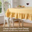 Nappe 100% coton écossais avec bordure à volants-126333326