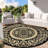 8Ft Round Outdoor Rug for Patio Reversible Plastic Straw Rug Waterproof Outdoor Mat for Porch Garden Camping and Poolside-1947760059-1947760058
