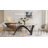 Modern Rectangular Dining Table, Glossy White Kitchen Table with Sintered Stone Table-top, N-Shaped Steel Legs-618410751