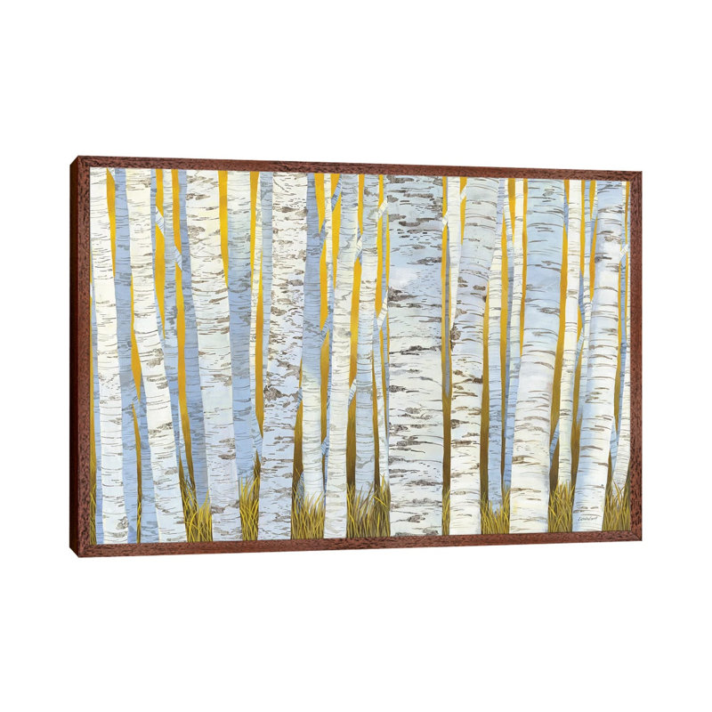 Aspen Grove by Kathrine Lovell - Painting on Canvas, Classic Brown Wood Framed, 101.6cm H x 152.4cm W x 3.81cm D