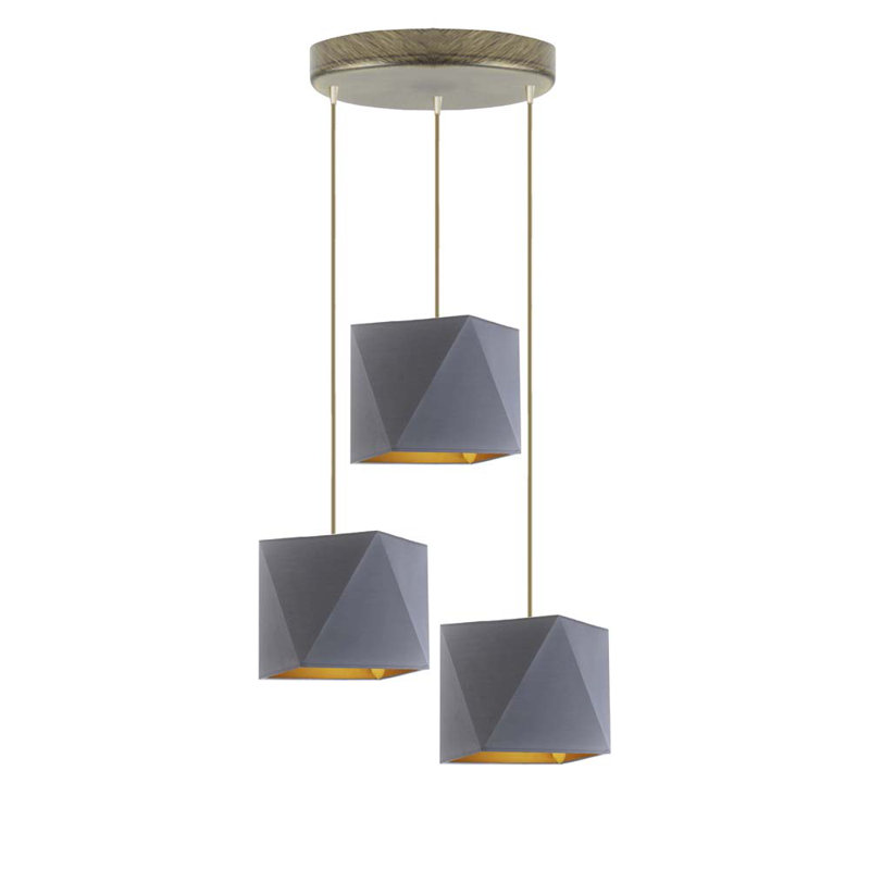 Rhoton 3 - Light Cluster Pendant, Gray