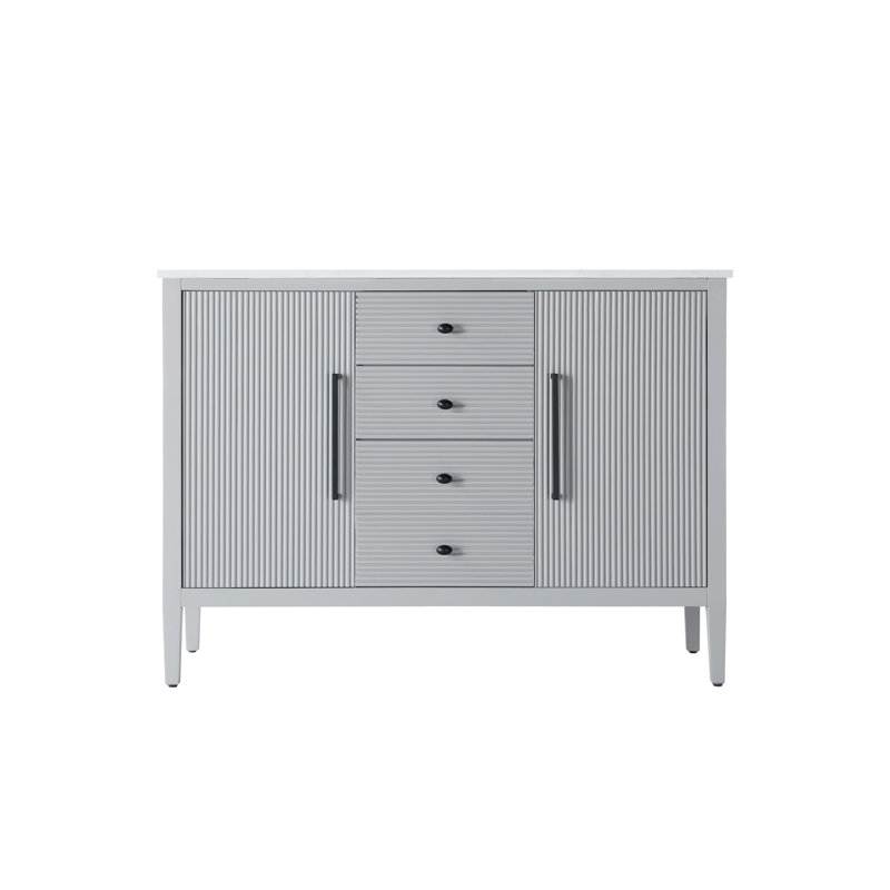 Meuble-lavabo simple 48 po, Gris