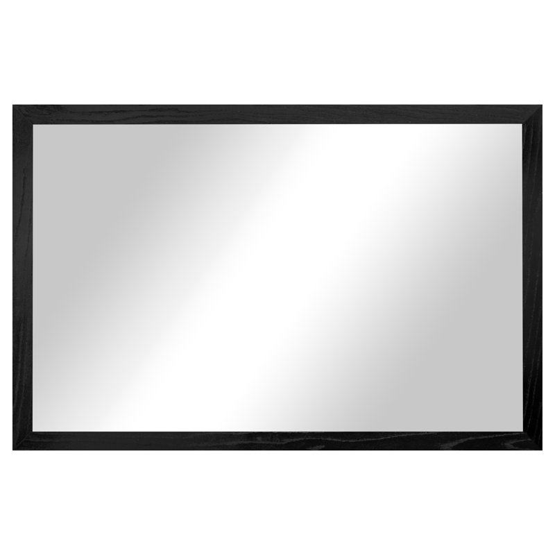 Miroir en bois franc Ebark Designs Ebark - chêne rouge 2 po, 39 po x 30 po, Noir