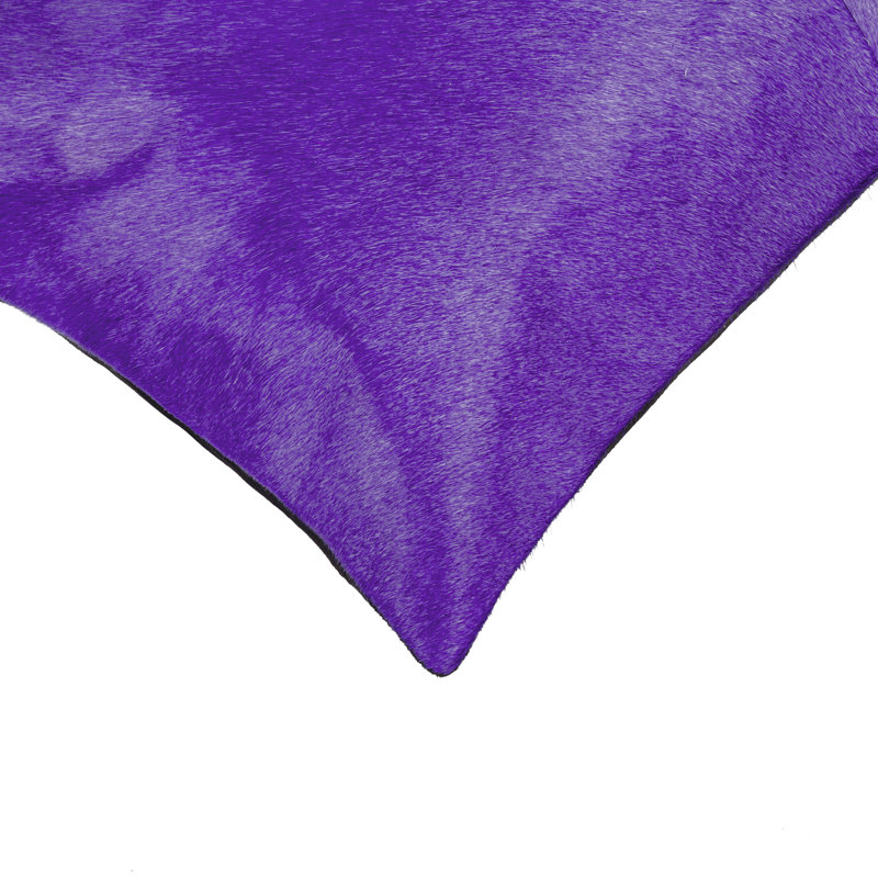  Cowhide Throw Pillow, Purple