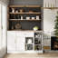 Buffet de rangement avec tiroir, buffet de salle à manger 4 portes